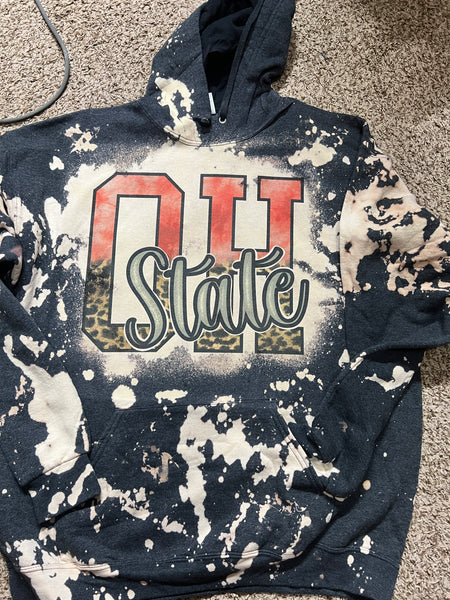 OH state leopard hoodie